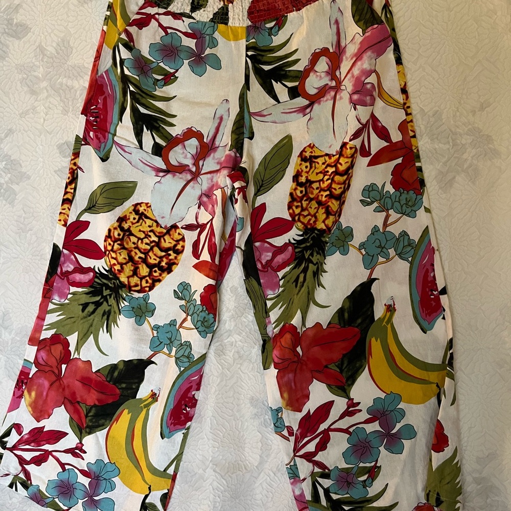 Tahari Multicolor Floral Print Pants NWOT size L